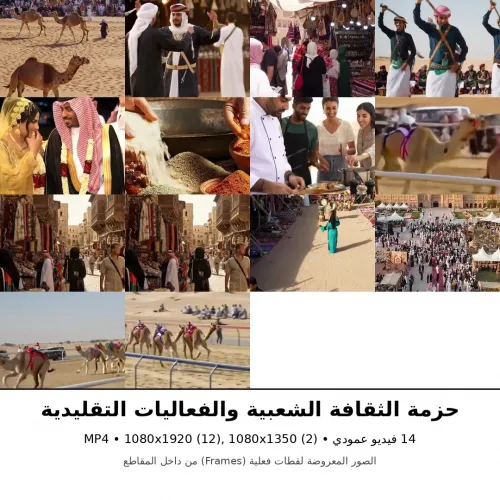 باقة السعودية الشاملة | 4 حزم ستوك فيديو - 55 لقطة احترافية
