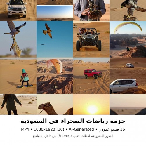 باقة الصحراء السعودية الشاملة – 50 فيديو ستوك عمودي (3 حزم)
