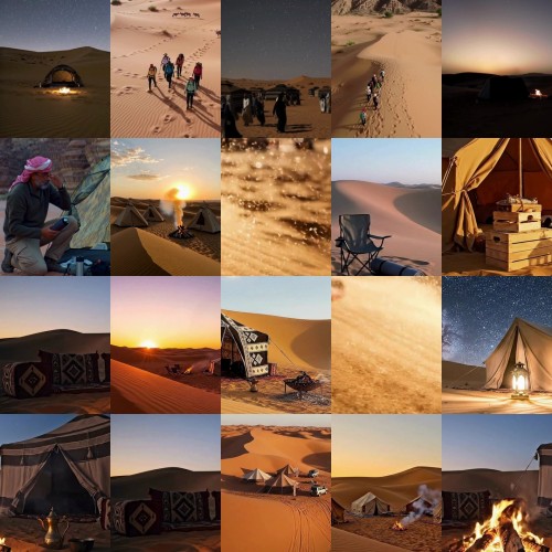 حزمة التخييم الصحراوي السعودية – 20 فيديو ستوك عمودي